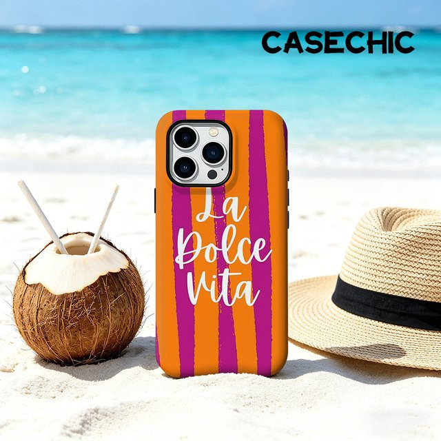 CaseChic Dolce Vita Charm Cover Matte Bumper Hülle mit MagSafe für iPhone 17 16 15 14 Plus Pro Max Stoßfestes Hardcase in Multicolour - Bild 1