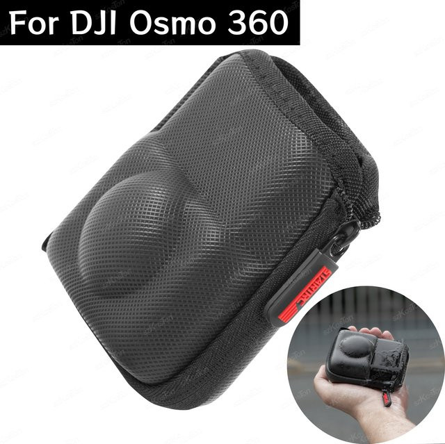 DJI Osmo 360 Mini Kamera Tasche, Tragbare Reise-Organizer Tasche aus PU in Schwarz - Bild 1