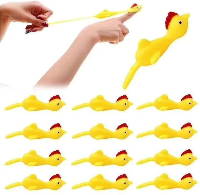 10 Stück Weicher Plastik Finger-Shooter Hühnerspiel, ab 14 Jahre - Bild 1