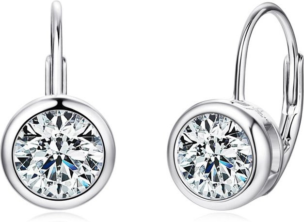 IOGOU Clip Ohrringe, 925 Silber, Moissanit, Diamant, Kinder - Bild 1