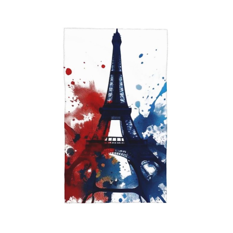 Creative Man Gesichtstuch Paris Eiffelturm aus Baumwolle, Weiß, B: 30 cm, H: 60 cm - Bild 4