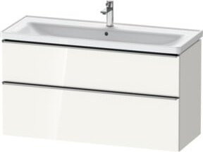Duravit Waschtischunterschrank D-Neo in Weiß Hochglanz, B/T/H: 118,4 x 45,2 x 62,5 cm - Bild 1