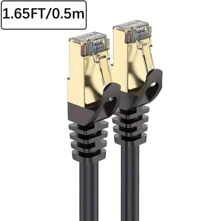 Cat 8 Ethernet LAN-Kabel in Schwarz mit 40 Gbit/s und 2000 MHz für Hochgeschwindigkeits-Netzwerke - Bild 5