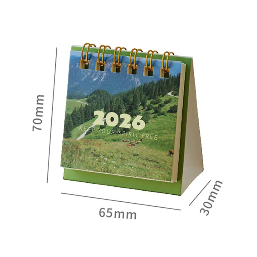 Landscape Series 2026 Mini Kalender als kreatives Desktop-Ornament in Mehrfarbig - Bild 5