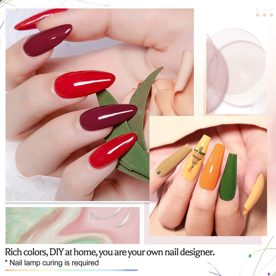 DUOLINGDAI Gel-Nagellack-Set, 36-teilig, glänzend, matt und glitzernd - Bild 4