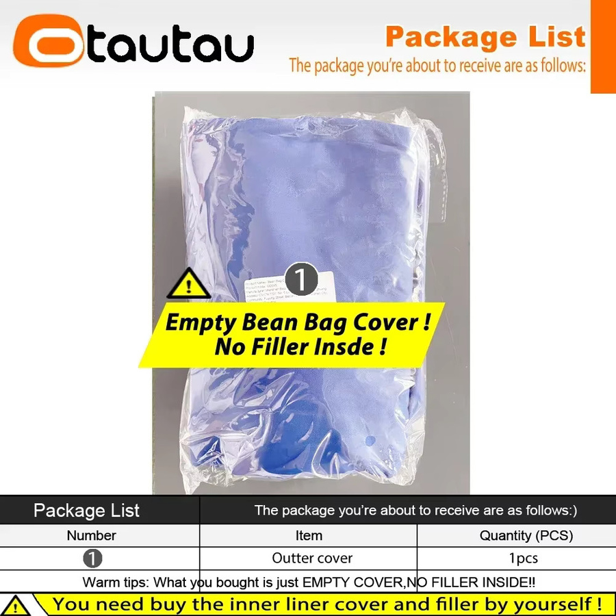 OTAUTAU Outdoor Sitzsack Abdeckung für Pool Float und Liege, Grün/Blau, Durchmesser: 120 cm - Bild 3