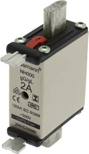 Eaton NH-Sicherung 2NHG000BI mit mechanischer Sicherungsanzeige, Größe 000, 2A, 500V, 3er-Set, Weiß - Bild 1
