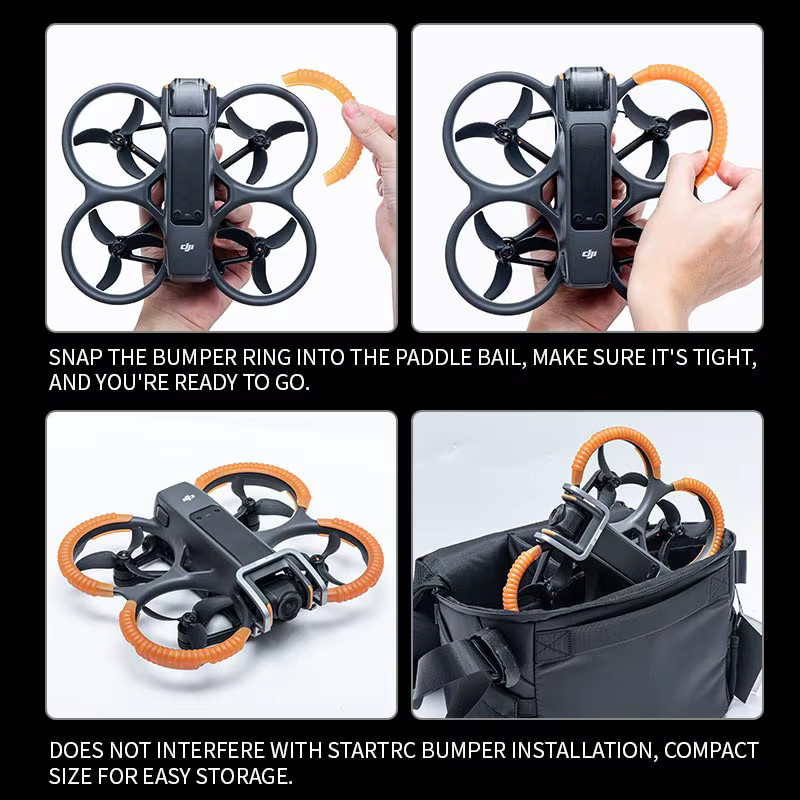DJI Propellerschutz für Avata 2 in Schwarz mit Schnellverschluss als Antikollisionsschutz - Bild 4