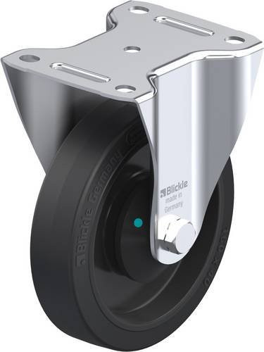 Blickle Bockrolle B-POEV 161KAD aus verzinktem Stahl und Kunststoff in Schwarz und Grau mit einem Rad-Durchmesser von 160 mm und einer Tragfähigkeit von max. 320 kg - Bild 1