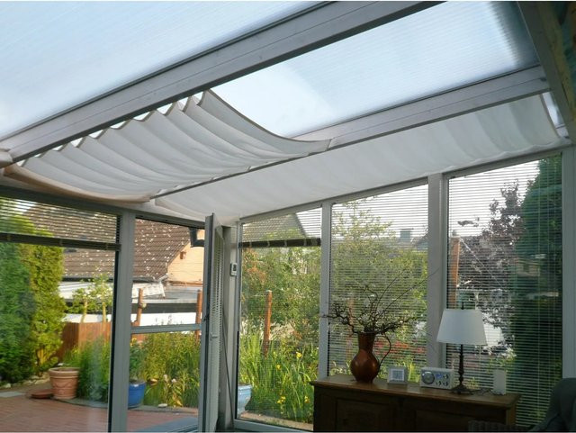 Floracord Vierecksonnensegel aus Polyester, Weiß, B: 275 cm, H: 68 cm - Bild 1