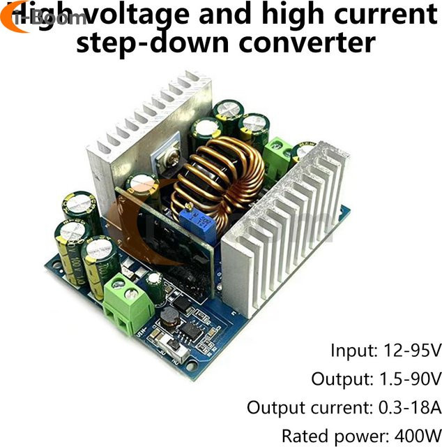 Aideepen DC-DC Einstellbares Step-Down-Stromversorgungsmodul 500W 12-95V zu 1,5-90V 18A Konstantspannungs- und Konstantstrom-Buck-Konverter Spannungsregler - Bild 1