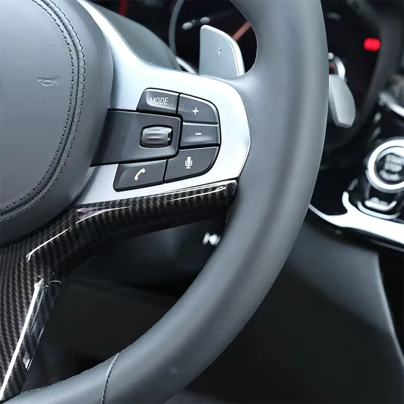Suetlcoity Carbon Faser Lenkrad Schalter Zierleisten Set in Schwarz für BMW 2er bis 8er Serie sowie X3 X4 X6 X7 - Bild 4