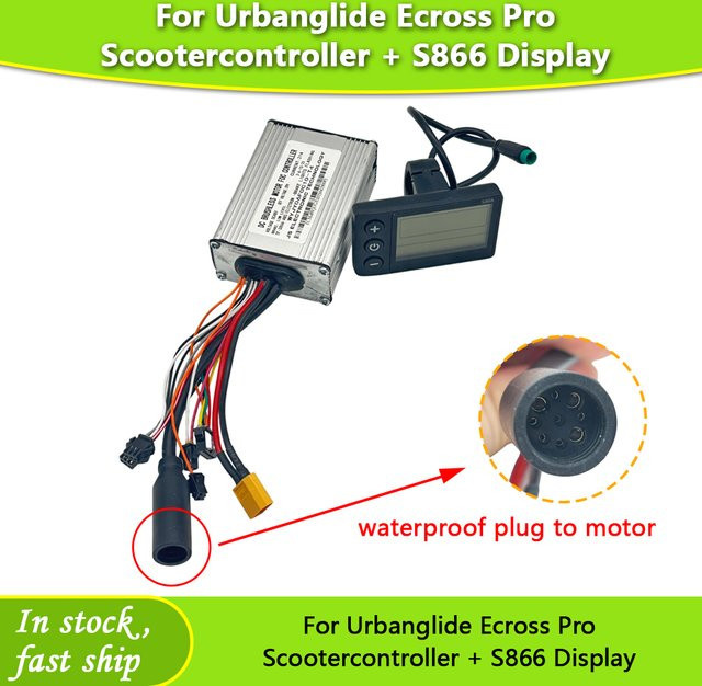 Urbanglide Ecross Pro Original Elektroroller-Controller und Display Ersatzteile in Silber - Bild 1