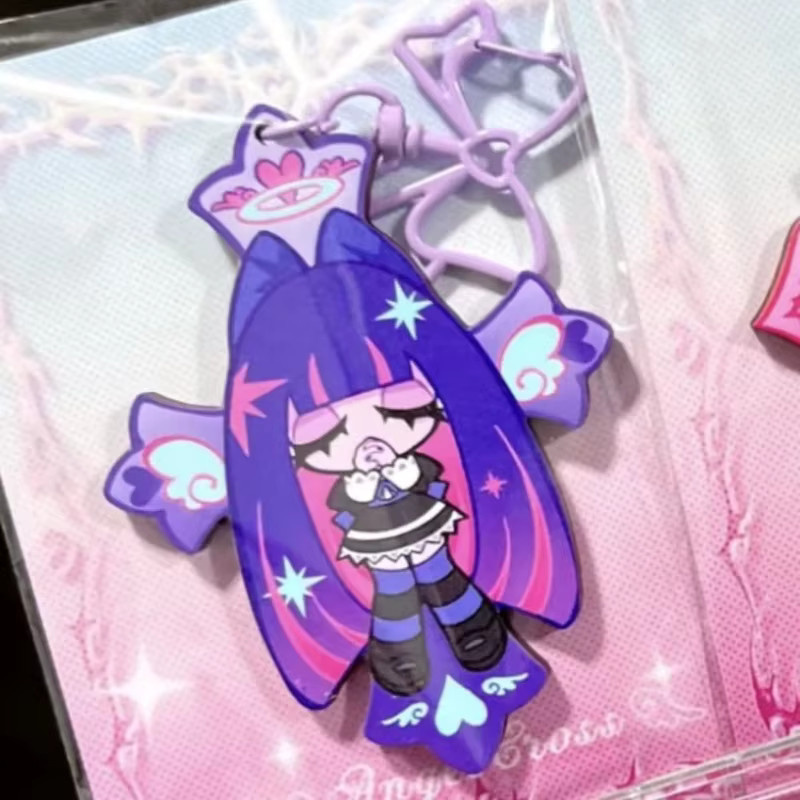 BOOCRE Schlüsselanhänger Anime Panty & Stocking with Garterbelt, Acryl-Anhänger - Bild 2