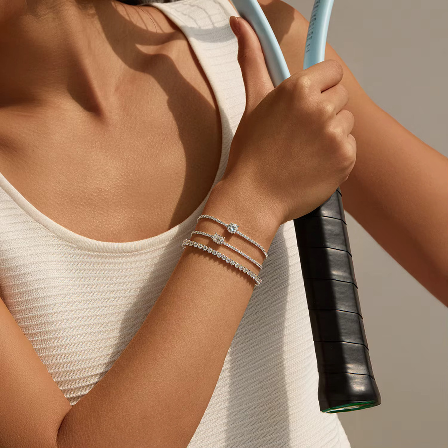 MODIAN Tennisarmband, 925 Silber, Moissanit, Damen - Bild 4