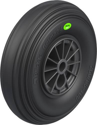 Blickle Schwerlast-Rad VWPP 260/20G in Schwarz mit 260 mm Durchmesser und 200 kg Tragfähigkeit - Bild 1