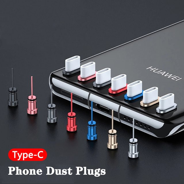 Anti-Staub-Schutzstecker für USB-C und Micro-USB Ladeports passend für iPhone, Samsung, Huawei und Xiaomi - Bild 1