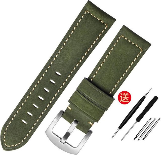 Freesh Uhrenarmband Leder, Vintage, gray, Herren - Bild 1