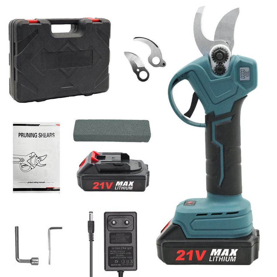 TOMTOP JMS Elektrische Akku-Gartenschere mit LCD-Anzeige und bürstenlosem Motor, Schnittdurchmesser 3 cm, SK5-Kohlenstoffstahl - Bild 6