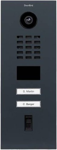 DoorBird D2102FV IP-Video-Türsprechanlage LAN Außeneinheit aus Edelstahl in RAL 7016 seidenmatt Anthrazitgrau - Bild 1