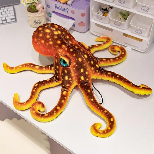 Yiran toy Oktopus Plüschtier, 55cm, Orange - Bild 1