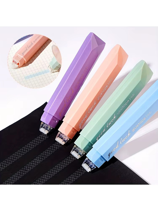 Wasserfestes doppelseitiges Klebeband aus PP-Material in Lila, 4er-Pack für Kunsthandwerk und Schulbedarf - Bild 5