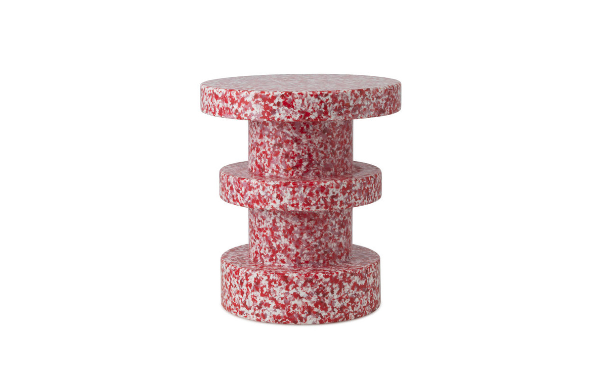 Normann Copenhagen Bit Stool Stack Hocker aus recyceltem Kunststoff in Rot - Bild 3