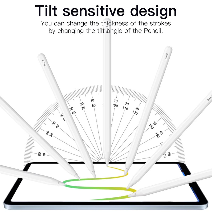 READYYEAH Stylus für Apple Pencil 2 Kompatibel mit iPad Air 4 5, Pro 11 12,9 und Mini 6, Drahtloses Laden und Palm Rejection, Weiß - Bild 4