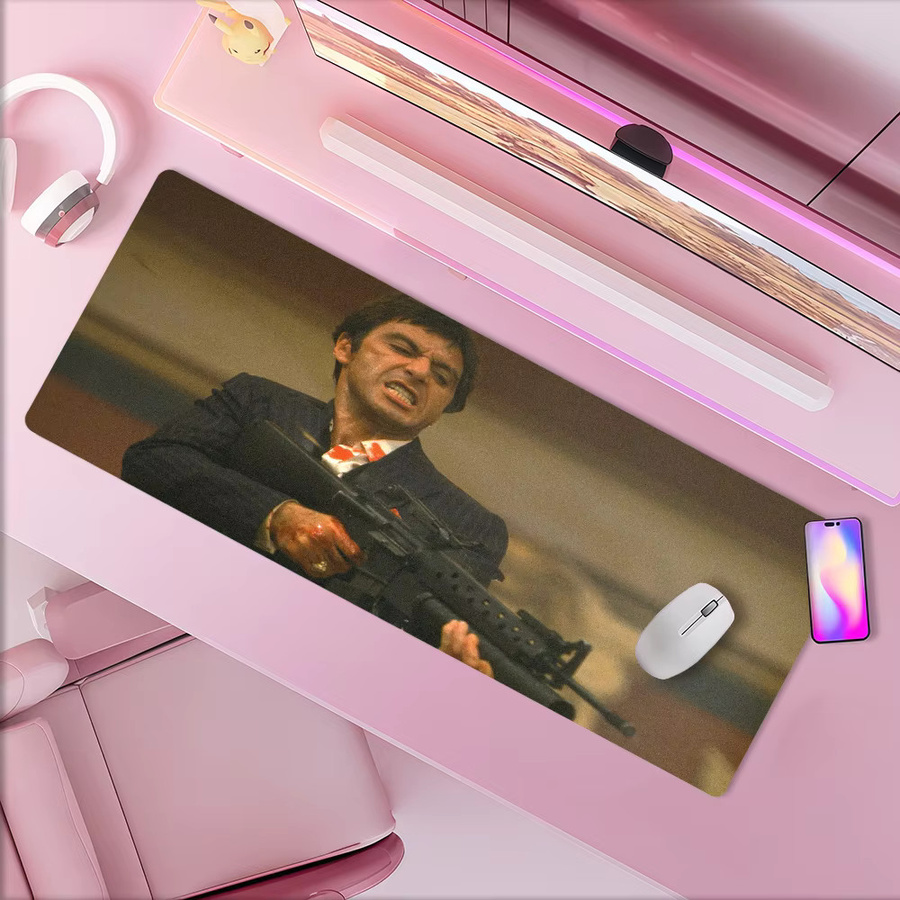 S-Scarface Tony Montana Gaming Mauspad in Multicolour, rutschfeste und verdickte Schreibunterlage für Gaming und Büro - Bild 5
