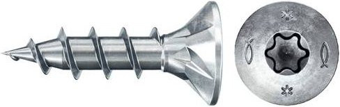 Fischer Senkkopfschraube 562068 mit Kreuzschlitz Pozidriv aus Stahl, galvanisch verzinkt, Farbe: Silber, Durchmesser: 4 mm, Länge: 15 mm, 200 Stück - Bild 1