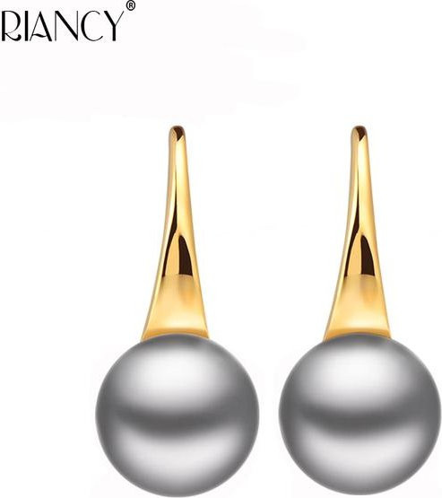 Wucifang Jewelry Ohrringe, 925 Silber, Schwarz, Perle, Damen - Bild 1