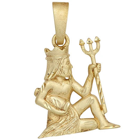 Colfem Anhänger Sternzeichen Wassermann, 925 Silber, gold vergoldet, matt - Bild 1