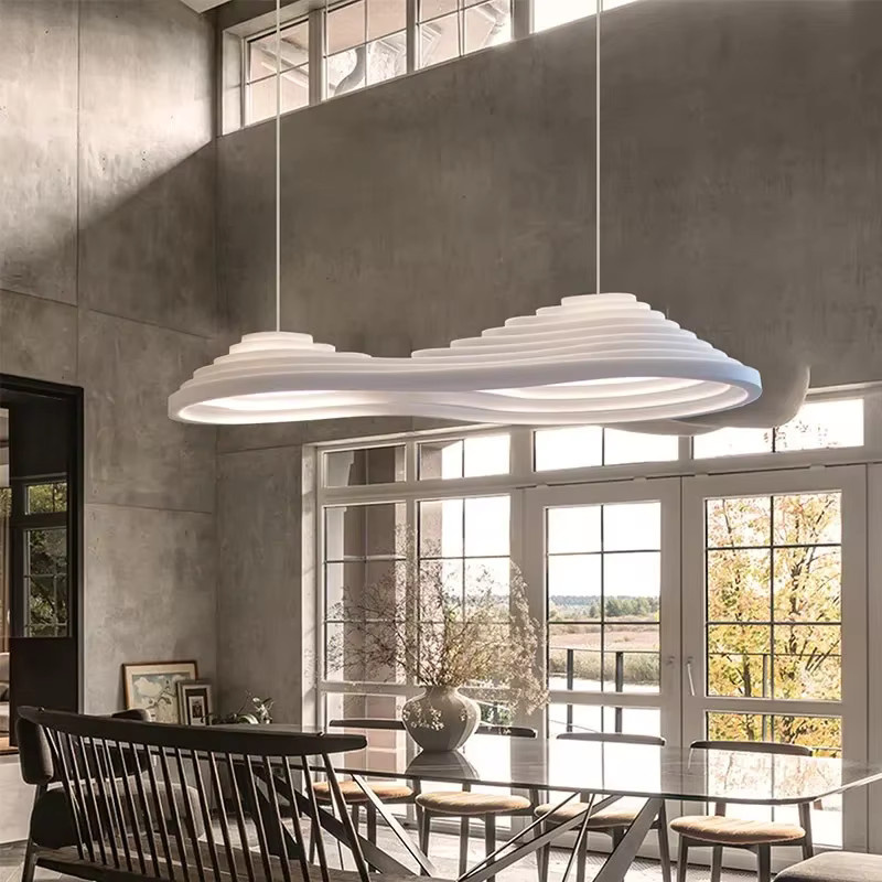 Moderne Kunst Design Pendelleuchte JIANKEXING aus PE-Material mit E27 Fassung höhenverstellbar für Esszimmer, Bar und Küche - Bild 2