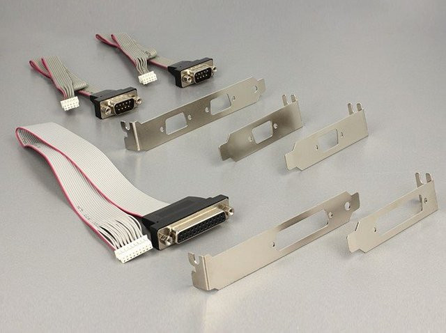 Delock Modul MiniPCIe I/O PCIe Full Size in Silber mit 2 x Seriell RS-232 und 1 x Parallel (95246) - Bild 1