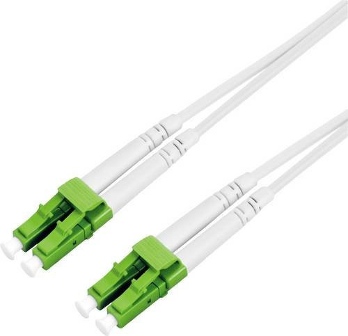 ROLINE LWL-Kabel Duplex OS2 9/125µm mit LC/LC Steckern, stahlarmiert, LSOH, weiß, 1 m - Bild 1