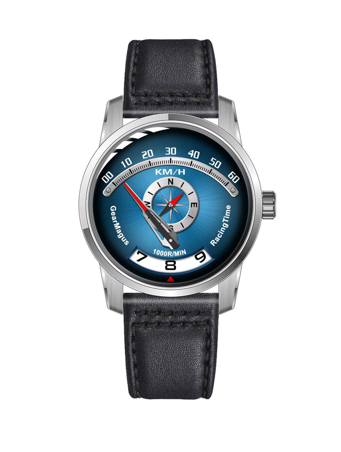 OBLVLO Armbanduhr Automatik, Edelstahl, 42 mm, Herren, Leder - Bild 1