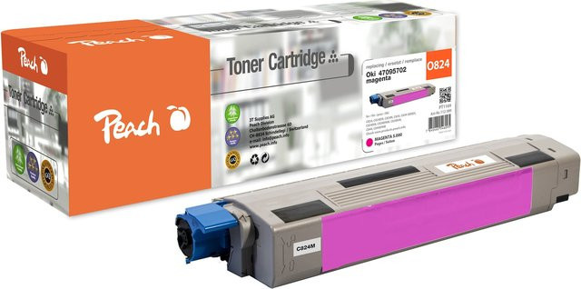 Peach O4709 Magenta Toner Cartridge für OKI C 834 DN, C 834, C 824 dn, C 824 n, C 824, C 834 dnw, C 834 nw (wiederaufbereitet) - Bild 1