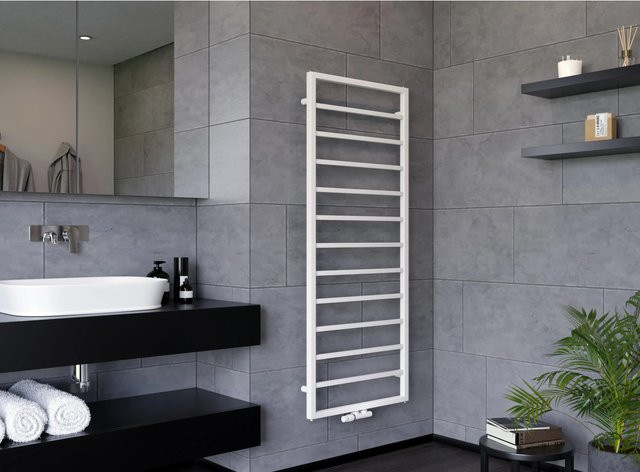 Ximax Badheizkörper Pure Slim in Weiß mit Mittenanschluss und 445 W Leistung, Höhe: 112 cm, Breite: 60 cm - Bild 1