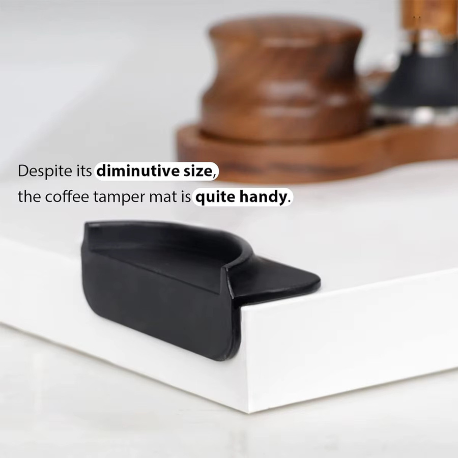 Leeseph Mini-Espresso-Tampermatte aus Silikon in Schwarz für Barista-Werkzeuge und Espresso-Zubehör - Bild 3