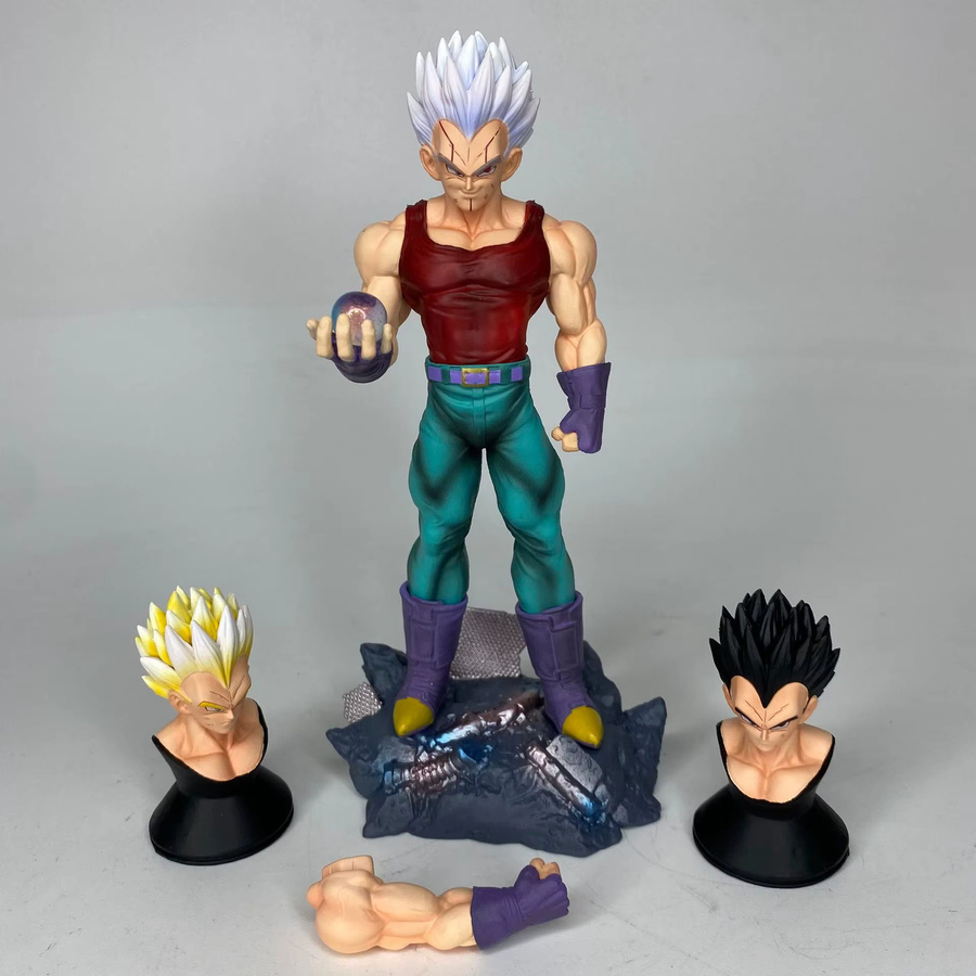 Bandai Dragon Ball Baby Vegeta Super Saiyan Energiekugel, Mini-Figur, mit drei austauschbaren Köpfen - Bild 4