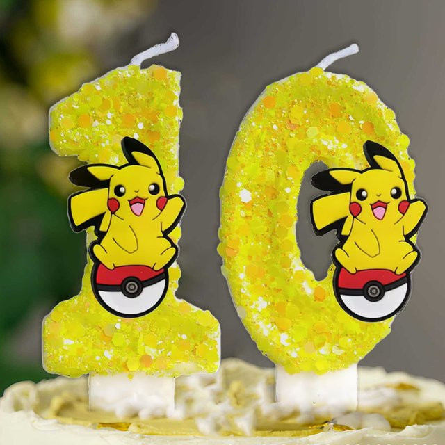 TAKARA TOMY Pokemon Pikachu Figur Gelb als Kuchendekoration für deine Geburtstagsparty - Bild 1