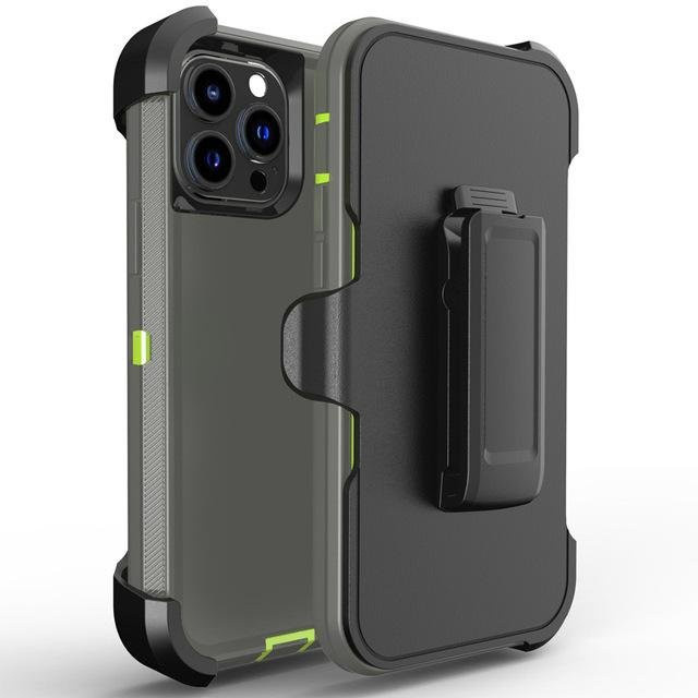 3 in 1 Stoßfeste Schutzhülle mit Gürtelclip für Samsung Galaxy S24 S23 S22 S21 S20 Ultra S10 Plus Note 20 in Schwarz - Bild 1