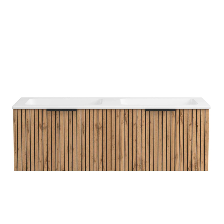 Held Möbel Waschtisch Manchester in Eiche mit weißem Mineralgussbecken, B/T/H: 120 x 47 x 41 cm - Bild 2