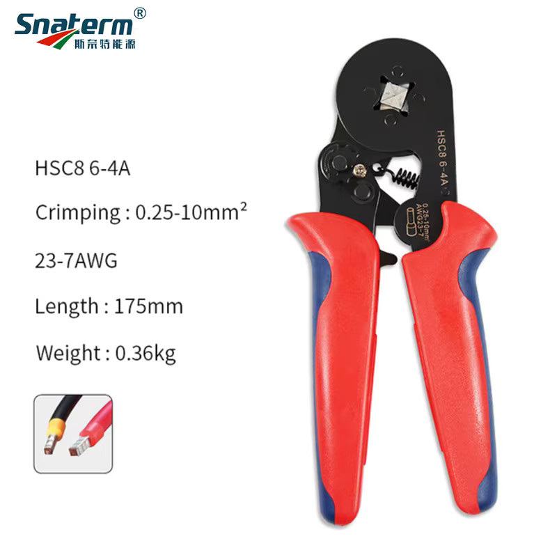 Snaterm Crimpzange für Solarstecker und PV-Kabel 2,5 bis 4,6 mm2 (14-10 AWG) in Rot - Bild 1