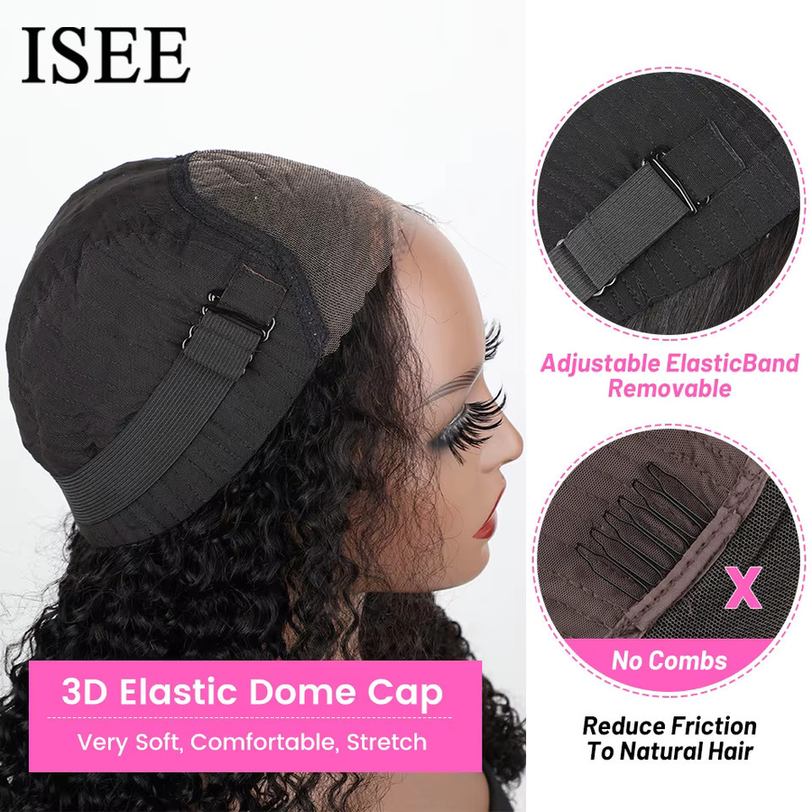 ISEE Hair Wear Go Glueless HD Afro Kinky Curly Lace Front Perücke, Echthaar - Bild 3