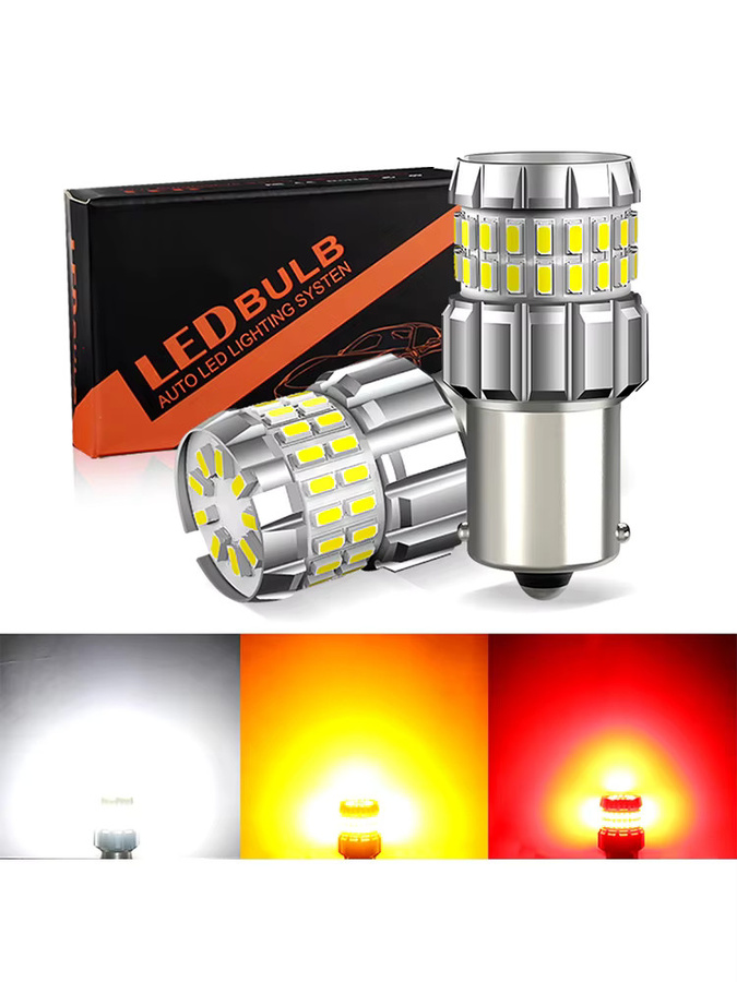 APMATAUTO 2er Set LED Auto Birnen BA15S P21W 1156 Weiß für Bremslicht Rückfahrlicht Tagfahrlicht und Nebelscheinwerfer 12V - Bild 7
