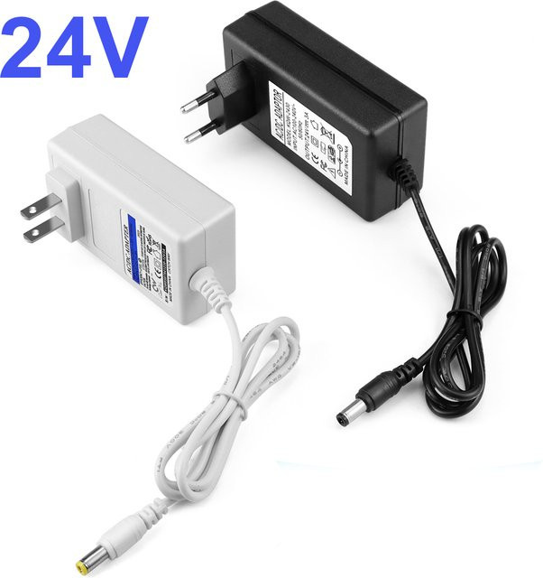 JW DC-Netzteil 24 V für LED und COB-Streifen, AC85–265 V auf 24 Volt, Schwarz - Bild 1