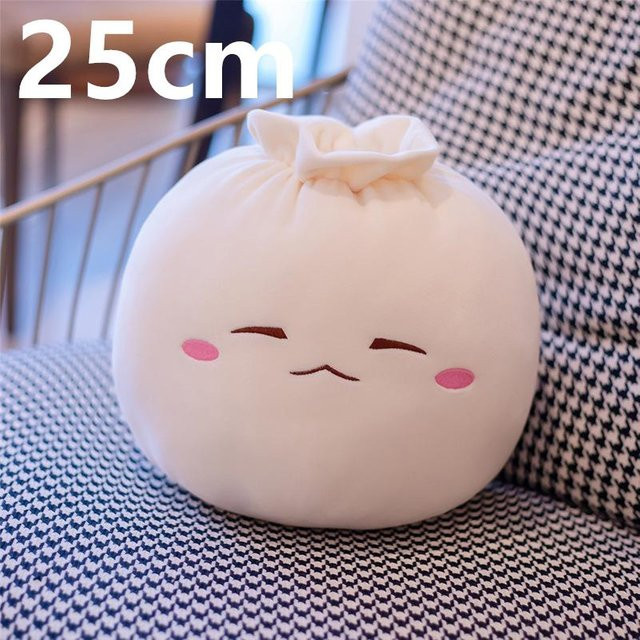 Yiran toy Baozi-Form Plüschtier, weiche Knödelkissen, Weiß - Bild 1