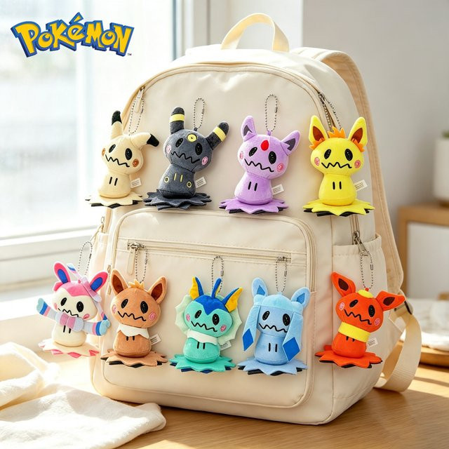 Bandai Pokémon Mimikyu Eevee Plüsch-Schlüsselanhänger, ab 14 Jahren - Bild 1