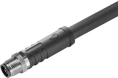 Weidmüller Sensor-Aktor-Steckverbinder M12 Stecker, 4-polig, Schwarz, Kabellänge: 3,00 m - Bild 1
